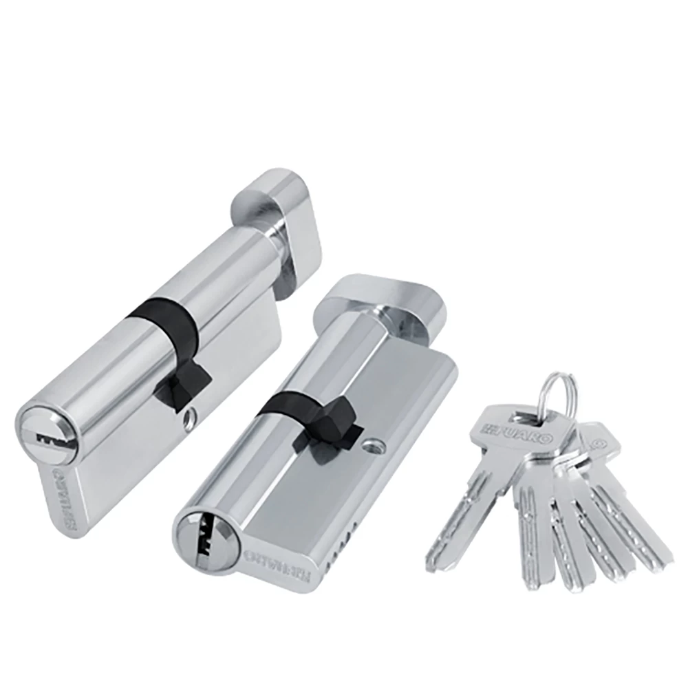 Фото Цилиндровый механизм (200 ZM/100) 2000ZMKnob100(50+10+40) CP хром 5Key с вертушкой