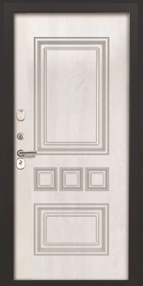Входная дверь ДвериПРО L-Термо серебро фл-608 винорит white DPRO192164 внутренняя сторона