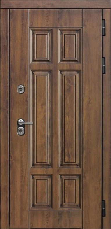 Входная дверь ДвериПРО Квадро СБ-1 (лак.черное, 16мм, венге) DPRO196866 внешняя сторона